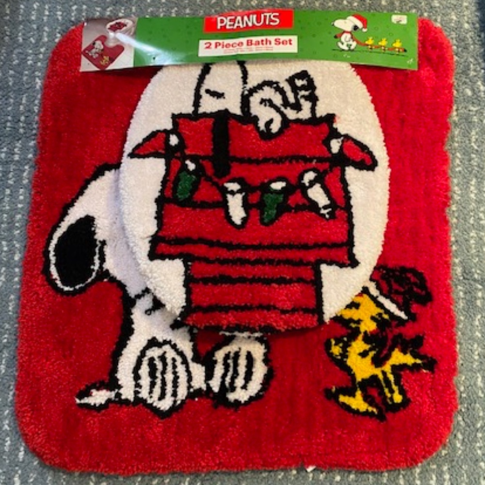 Peanuts 2-Piece Bath Set – Christmas Snoopy & Woodstock